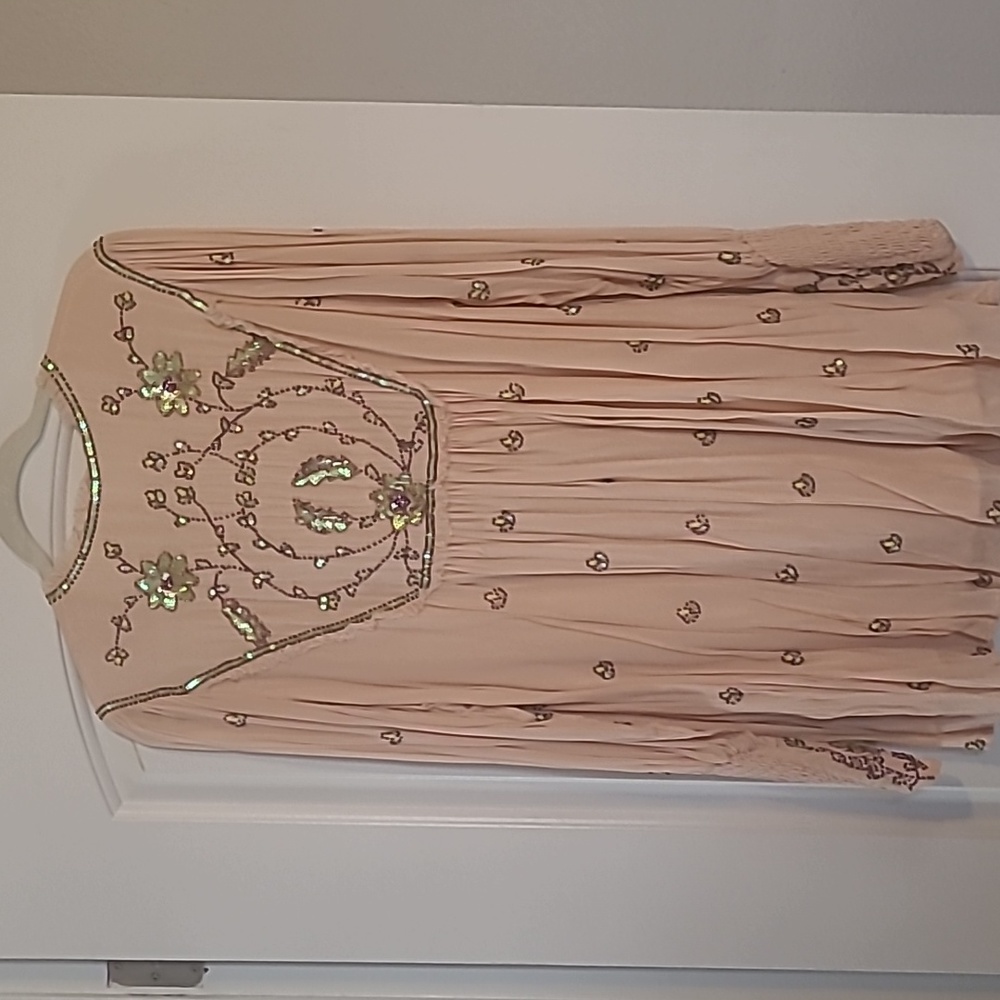 Free People Embroidered Cream Dress - Picture 4 of 11